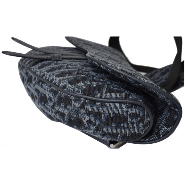 CHRISTIAN DIOR Saddle Oblique Jacquard Crossbody Bag Black