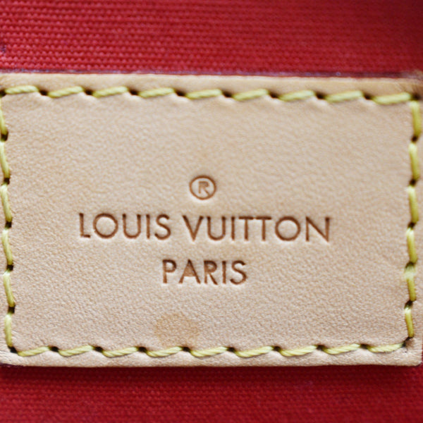 LOUIS VUITTON Alma BB Monogram Vernis Satchel Bag Red