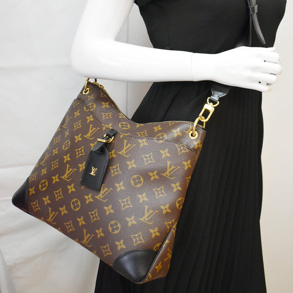 LOUIS VUITTON Odeon NM MM Monogram Canvas Shoulder Bag Brown