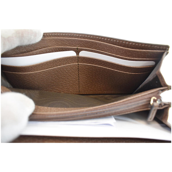 GUCCI Ophidia GG Continental Supreme Canvas Wallet Beige 523153