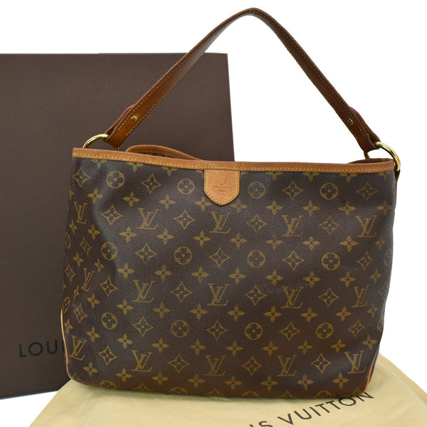 LOUIS VUITTON Delightful MM Monogram Canvas Shoulder Bag Brown