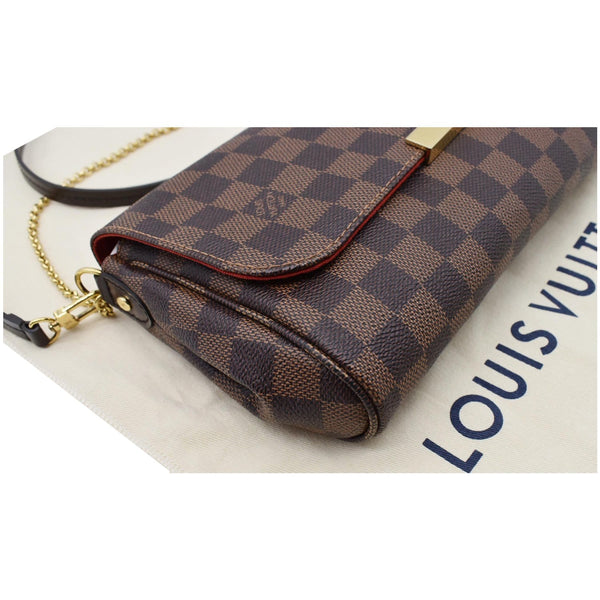 LOUIS VUITTON Favorite MM Damier Ebene Crossbody Bag Brown