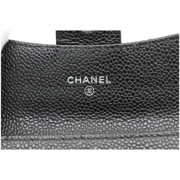 CHANEL CC Classic Small Flap Caviar Leather Card holder Black