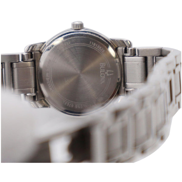 Bulova Diamond Quartz Stainless Steel Date Watch
