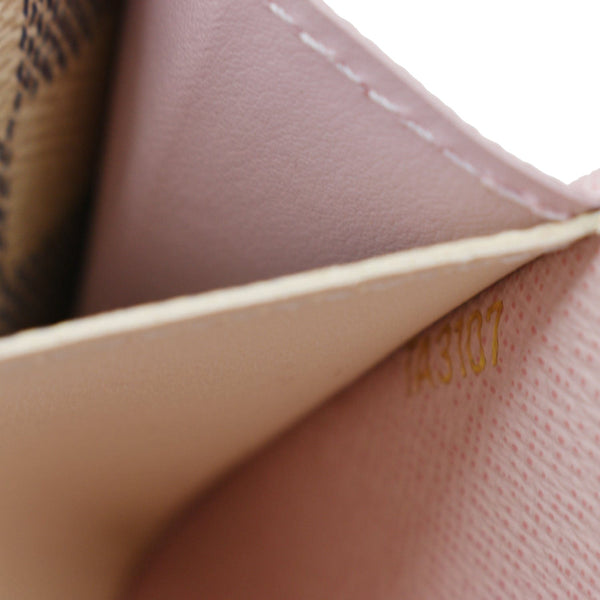 LOUIS VUITTON Sarah Damier Azur Wallet White