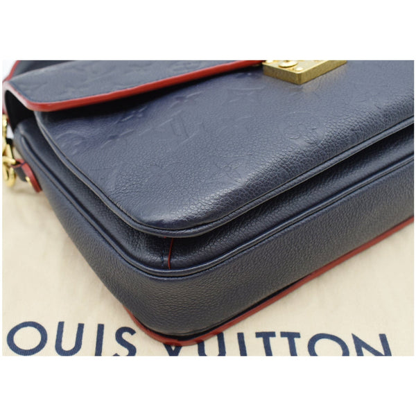 LOUIS VUITTON Metis Pochette Empreinte Leather Crossbody Bag Navy Blue