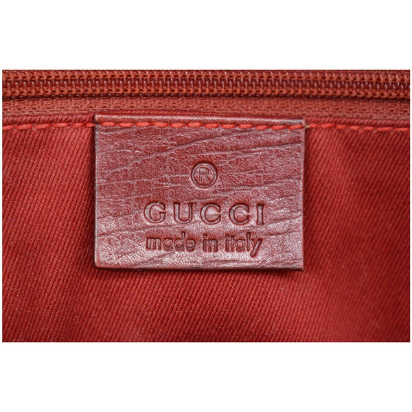 Gucci Jackie Vintage GG Canvas Leather Hobo Bag Red