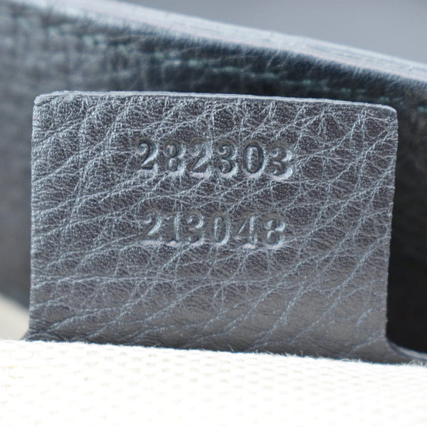 GUCCI Soho Tassel Pebbled Leather Tote Bag Black 282303 - sold