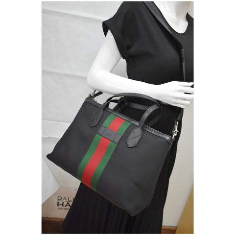 Gucci Nylon Top Handle Tote Shoulder Bag - Dallas Handbags