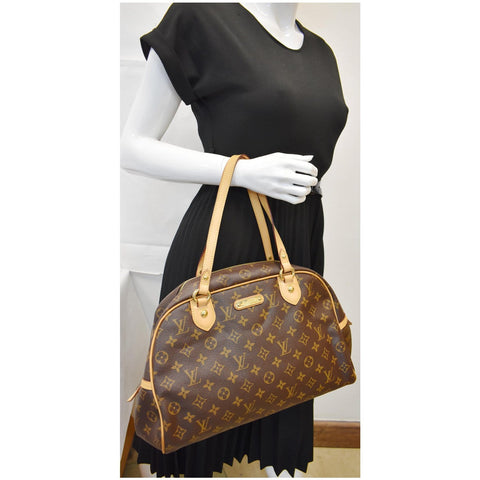 LOUIS VUITTON Montorgueil GM Monogram Canvas Shoulder Bag Brown