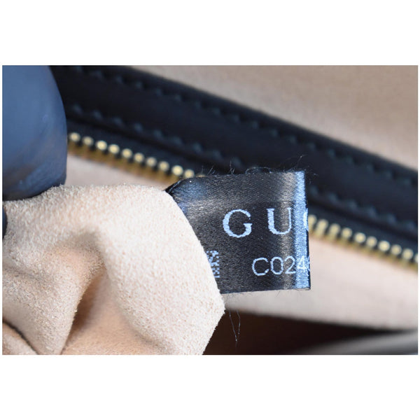 GUCCI Ophidia GG Suede Web Top Handle Shoulder Bag Black 524532