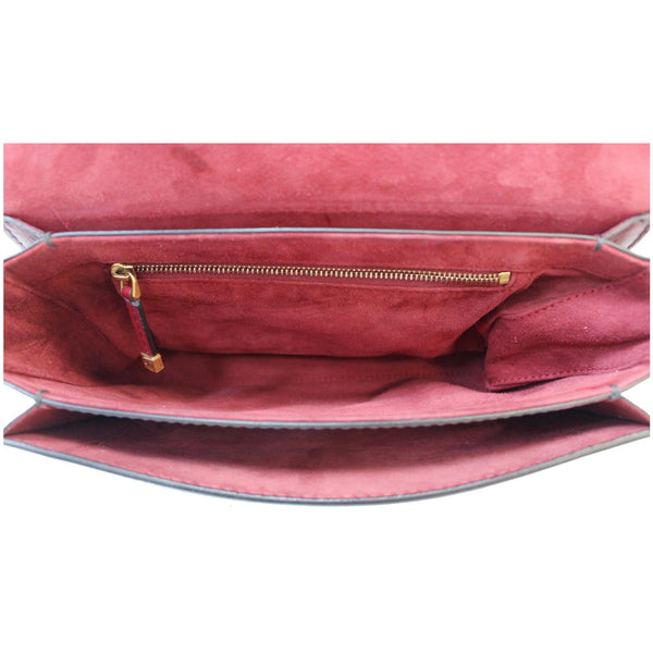 CHRISTIAN DIOR Dio(r)evolution Flap Calfskin Shoulder Bag Dark Red