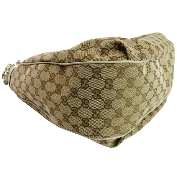 Gucci Emily Medium GG Canvas Hobo Shoulder Bag Beige color