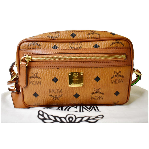 MCM Small Heritage Line Camera Crossbody Bag Cognac