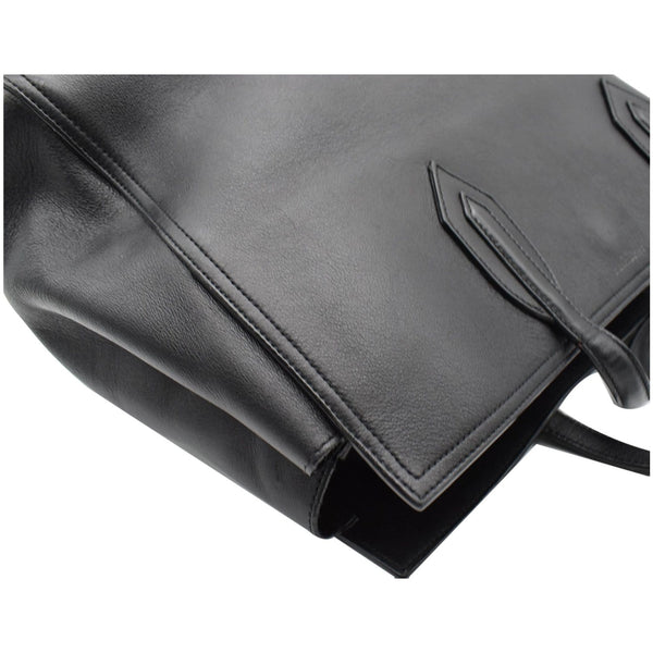 YVES SAINT LAURENT Amber Medium Leather Tote Bag Black