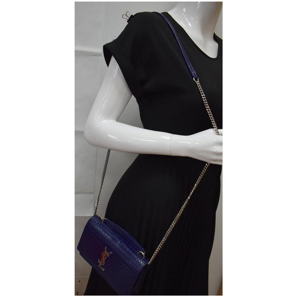 Yves Saint Laurent Sunset Medium Crocodile Leather Bag