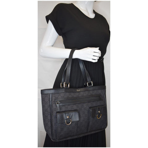 Gucci Abbey Pocket Medium GG Denim Handbag