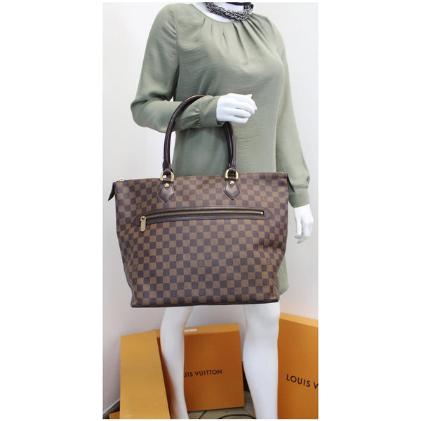 Elegant Louis Vuitton Saleya GM Damier Ebene Shoulder Bag