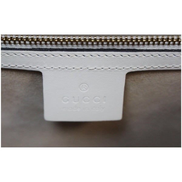 GUCCI Maxi Sylvie Calfskin Top Handle Bag White 477631