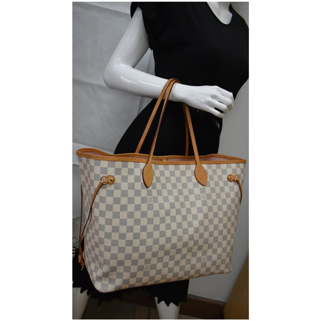 Louis Vuitton Damier Azur Neverfull GM - White Totes, Handbags - LOU720799