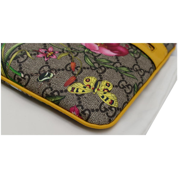 GUCCI Large Ophidia Flora GG Monogram Leather Pouch Clutch Bag Multicolor 517551