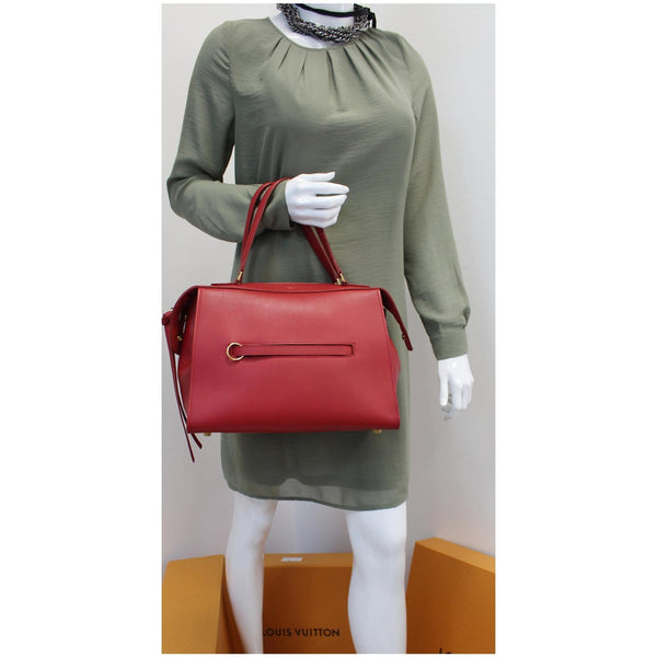 CELINE Ring Small Smooth Leather Tote Bag Red