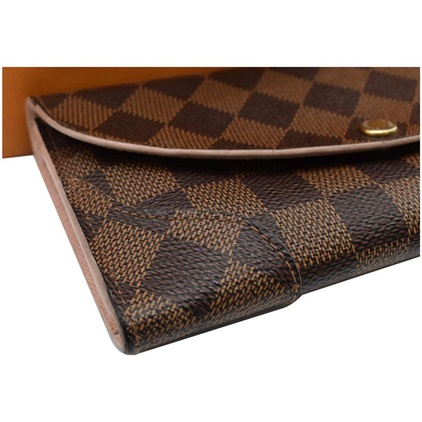 Louis Vuitton Caissa Damier Ebene Wallet - corner design