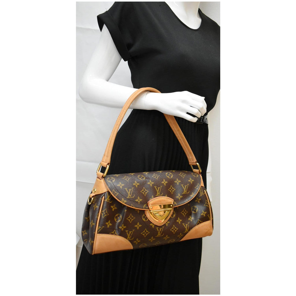 Louis+Vuitton+Beverly+Shoulder+Bag+MM+Brown+Canvas for sale online