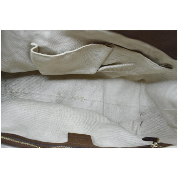 GUCCI Soho Pebbled Leather Chain Shoulder Bag Brown 308982