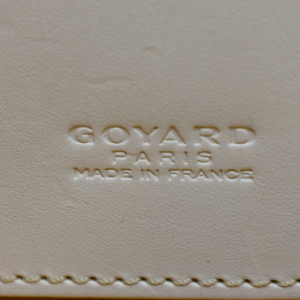 GOYARD Saint Martin Chevron Print Coated Canvas Shoulder Bag White