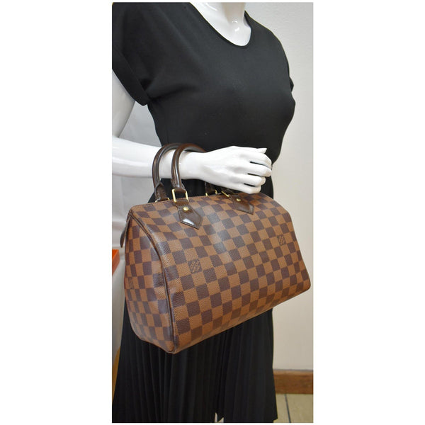 LOUIS VUITTON Speedy 25 Damier Ebene Shoulder Bag Brown