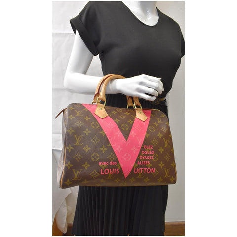 Louis Vuitton V Speedy 30 Grenade Monogram Handbag
