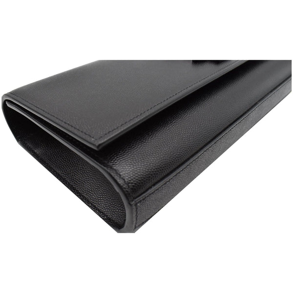 YVES SAINT LAURENT Kate Leather Clutch Wallet Black