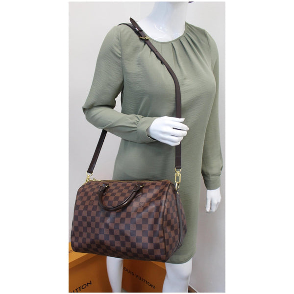 Louis Vuitton Speedy 30 Damier Ebene Crossbody Bag