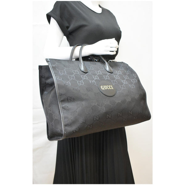 GUCCI Off The Grid GG Nylon Tote Bag Black 630353