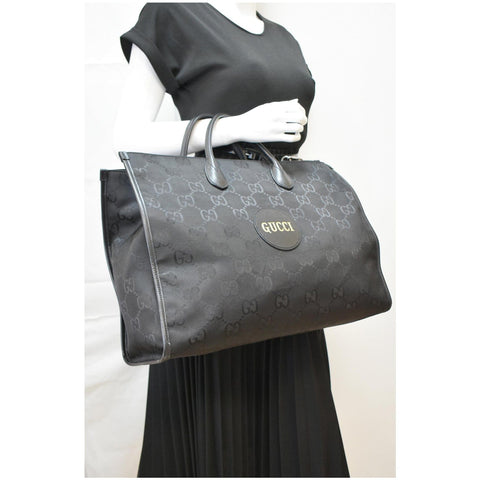 GUCCI Off The Grid GG Nylon Tote Bag Black 630353