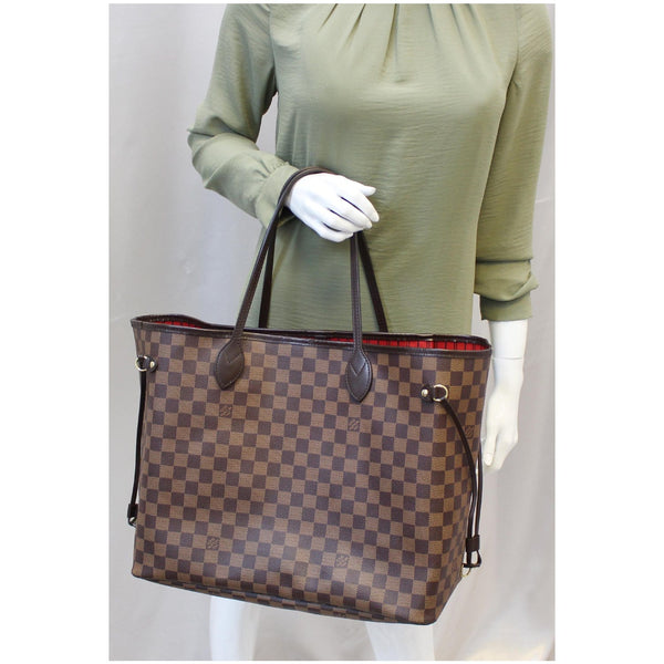LOUIS VUITTON Neverfull GM Damier Ebene Tote Shoulder Bag Brown-USA