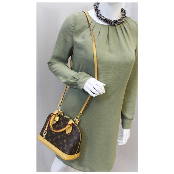 Louis Vuitton Alma BB Monogram Canvas Satchel Crossbody Bag - women