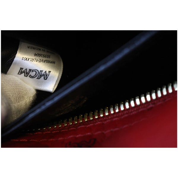 MCM Mini Stark Side Stud Backpack Bag Red - zip