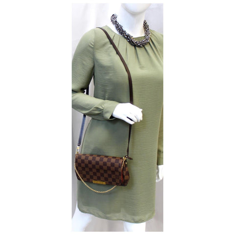 LOUIS VUITTON Favorite PM Damier Ebene Shoulder Crossbody Bag-US