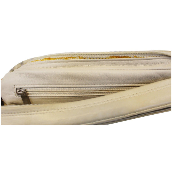 CHANEL Quilted Leather Camera Chain Bag White-US