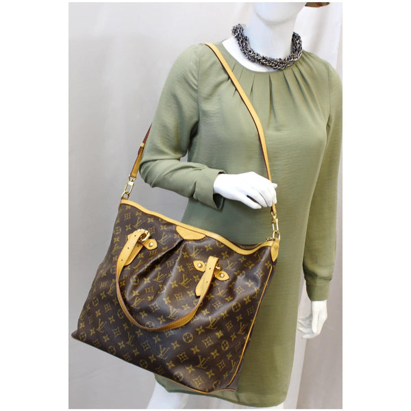 LOUIS VUITTON Palermo GM Monogram Canvas Tote Shoulder Bag Brown-US