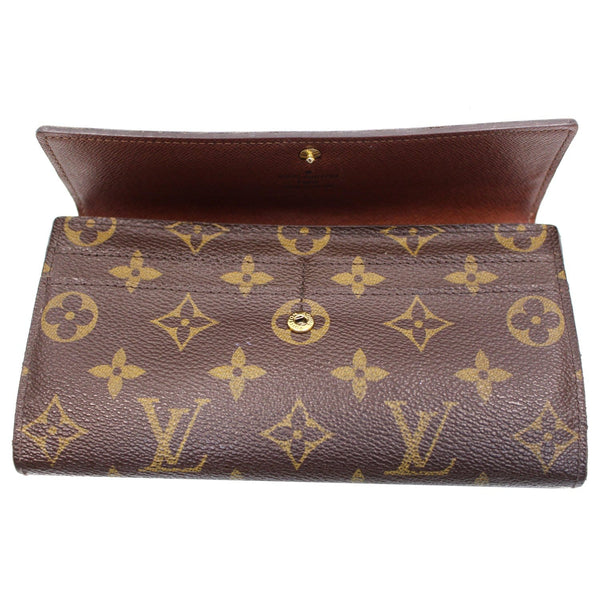 LOUIS VUITTON Sarah Monogram Canvas Wallet Brown