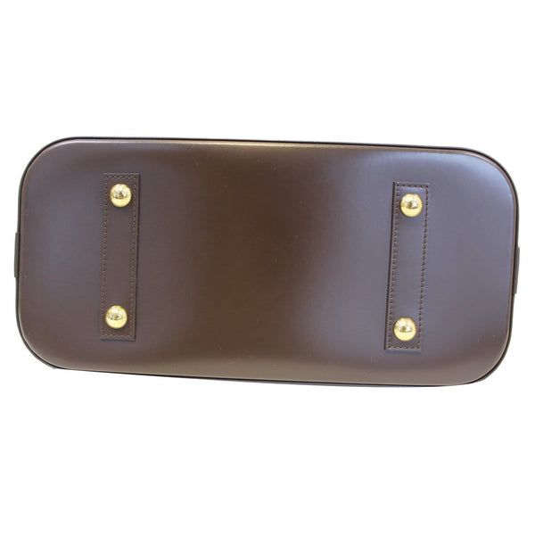 LOUIS VUITTON Alma Damier Ebene Satchel Bag Brown-US