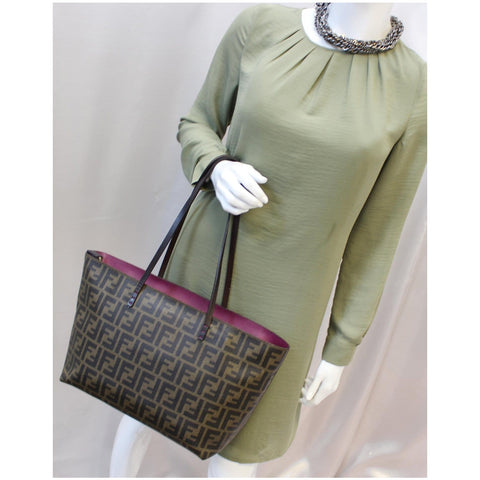Fendi Tote Bag - Fendi Zucca Print Canvas Small Roll for women