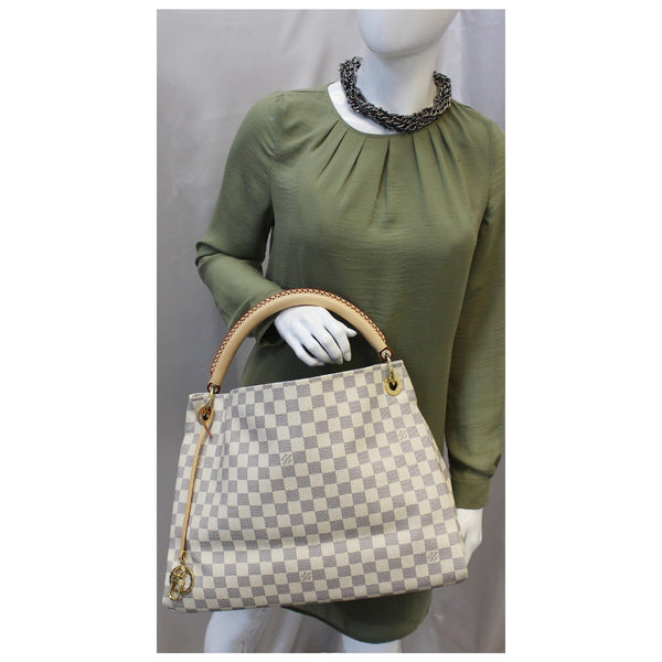 LOUIS VUITTON Artsy MM Damier Azur Shoulder Bag Brown-US