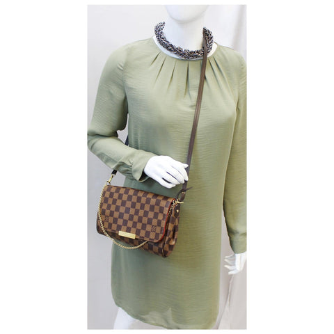 LOUIS VUITTON Favorite MM Damier Ebene Crossbody Bag