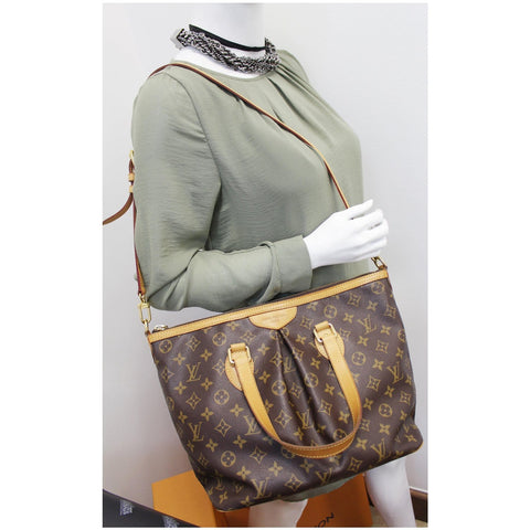 LOUIS VUITTON Palermo PM Monogram Canvas Shoulder Bag Brown