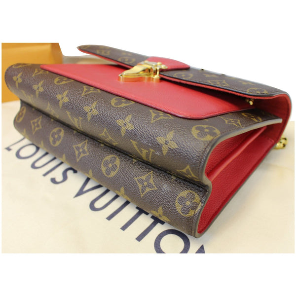 LOUIS VUITTON Victoire Monogram Canvas Shoulder Bag Brown/Cerise-US