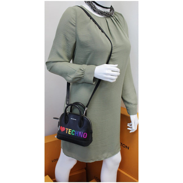 BALENCIAGA I Love Techno Ville Top Handle XXS Crossbody Bag Black - 20% OFF